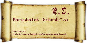 Marschalek Doloróza névjegykártya
